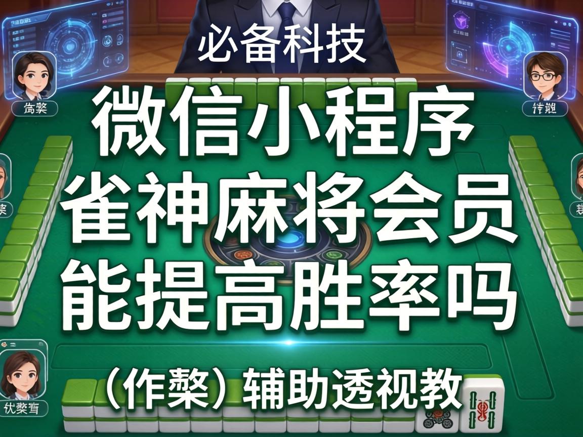 微信小程序雀神麻将会员能提高胜率吗